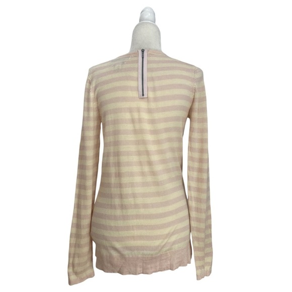 Clements Ribeiro Sweater Extra Fine Merino Wool Jumper Polka Dot Striped Pink - Picture 2 of 6